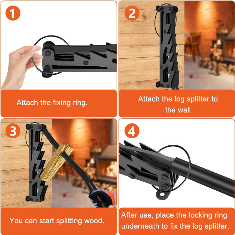 SafeSplit™ Wall Mounted Firewood Kindling Splitter