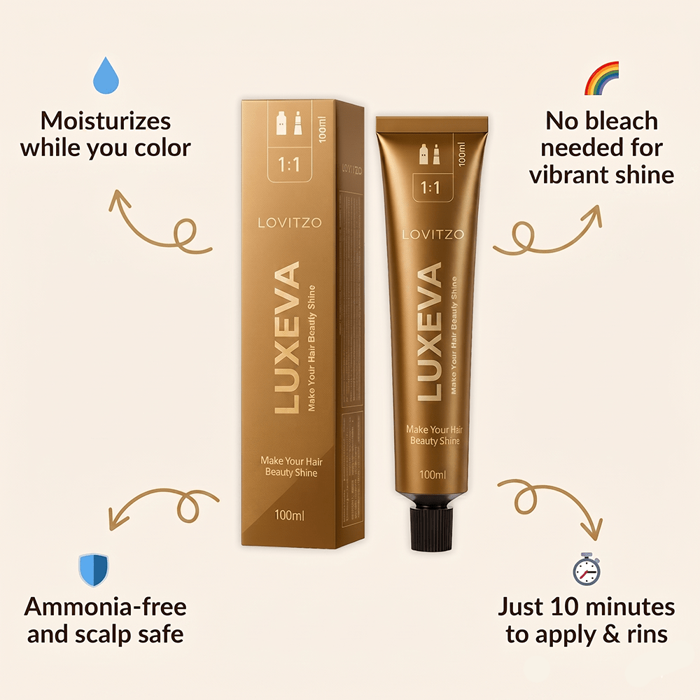 1+1 FREE | Luxeva™ Non - Bleaching Hair Nourishing Hair Coloring Dye - Lovitzo