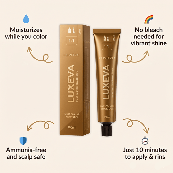 1+1 GRATUIT | Luxeva™ Teinture nourrissante pour cheveux sans décoloration
