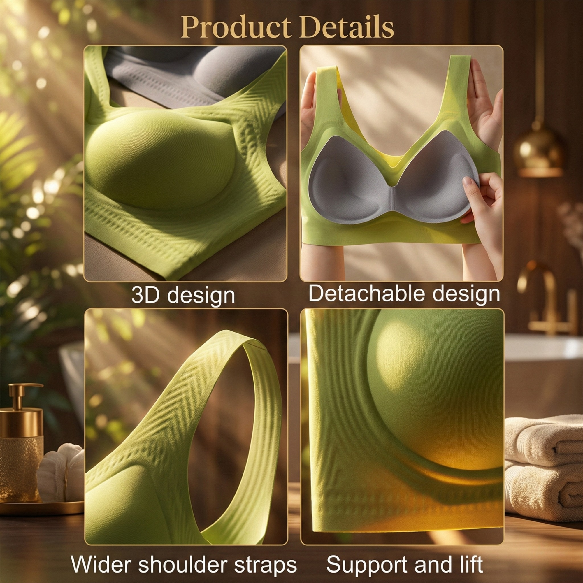 LiftEase™ Seamless Wire-Free Jelly Lift Bra for All-Day Comfort & Natural Support