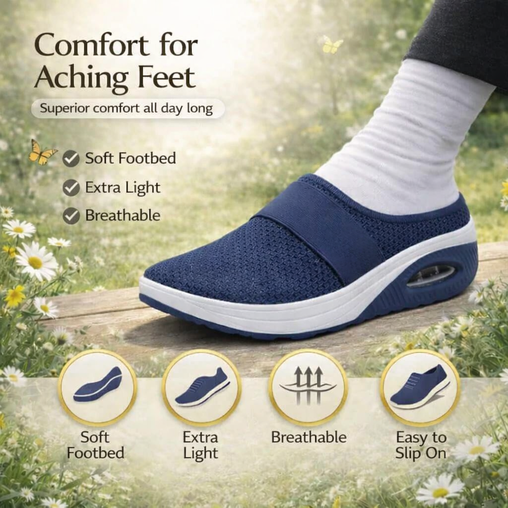 Orthopedic House Slippers | Easy Slip-On Design | Breathable Mesh | ComfyStep