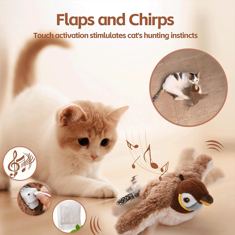 ChirpyBird – Interactive Cat Toy with Realistic Flapping Action