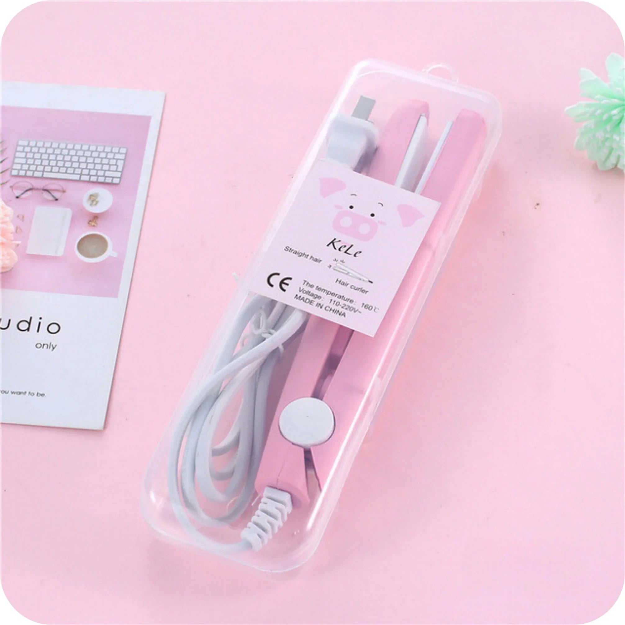 Mini Professional Styler – Portable, Bivolt, Straight & Curl