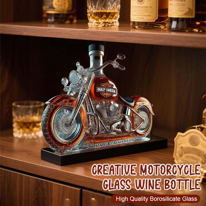 MotoMemento™ / Creative Glass Motorcycle Wine Bottle