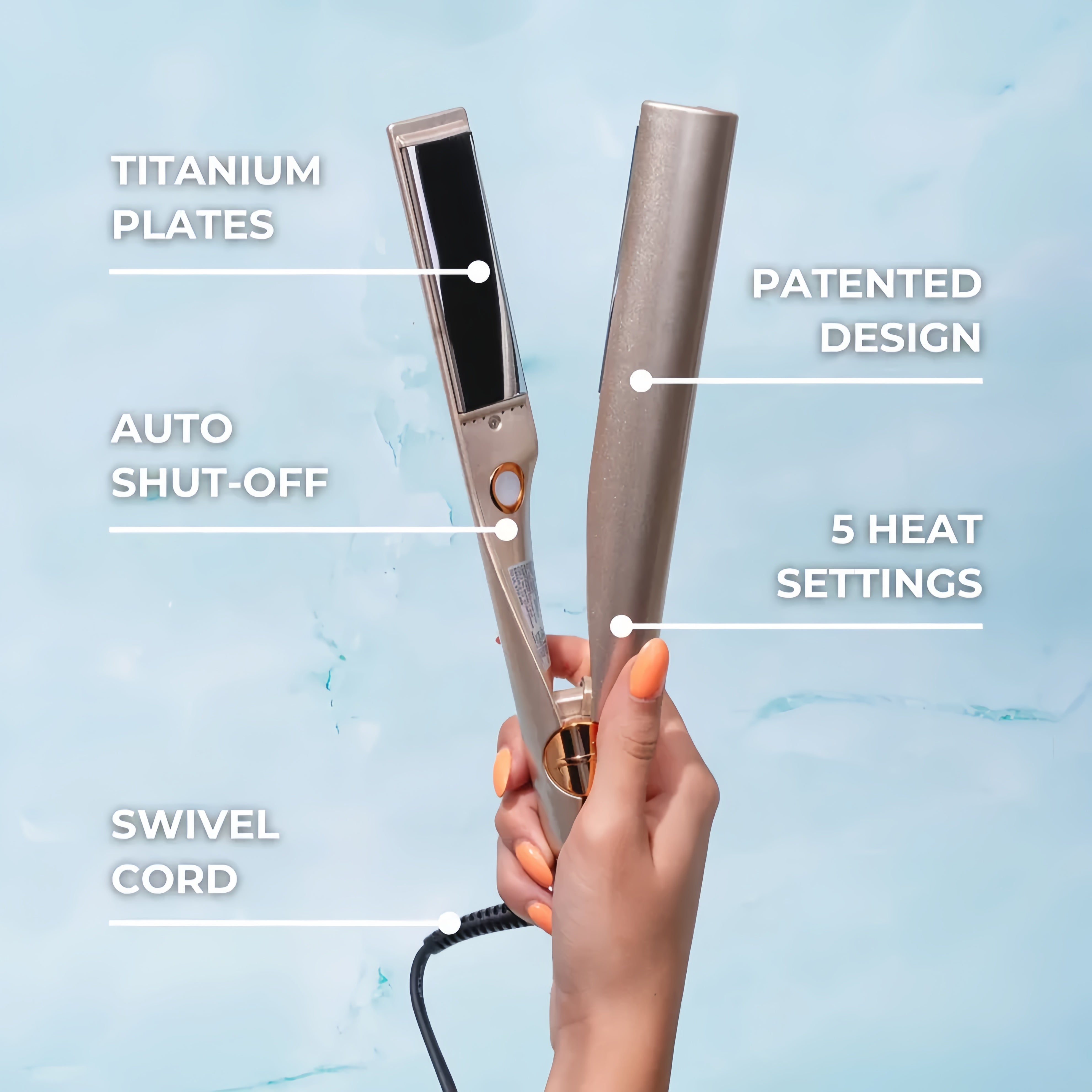 Lovitzo 2-in-1 Hair Straightener & Curler