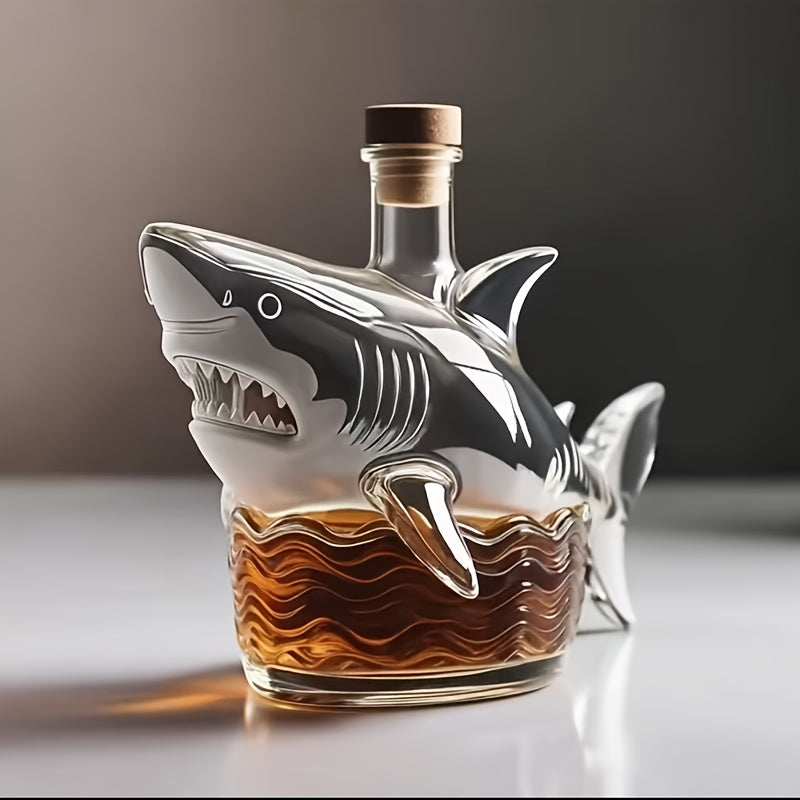 SharkSpark™ / Empty Great White Shark Whiskey Decanter (No Alcohol Included)