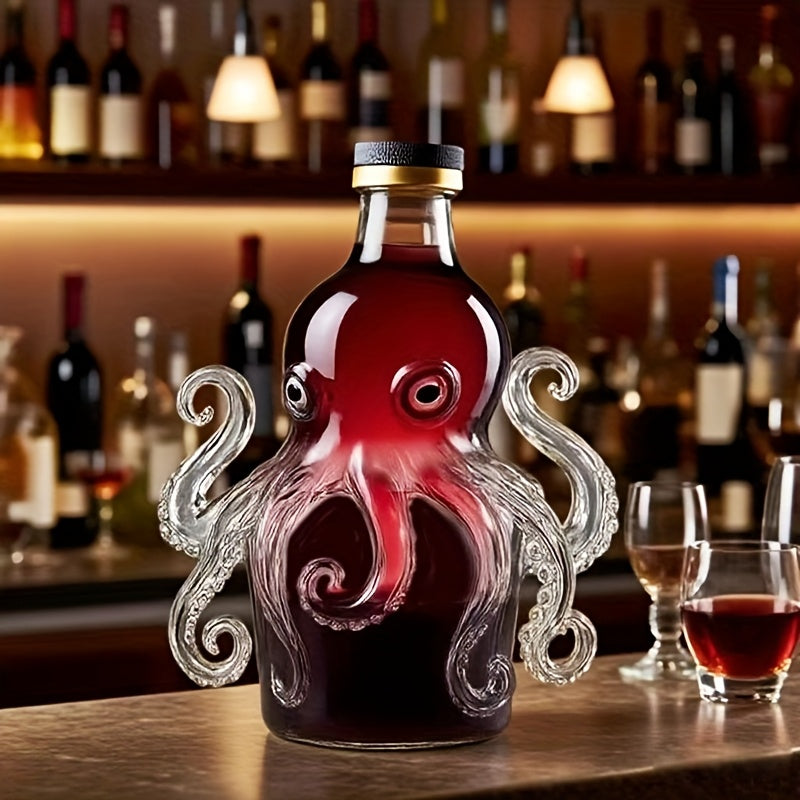 OctoPour™ / 3D Creative Shaped Wine Decanter - Reusable Whiskey and Wine Bottle Pourer