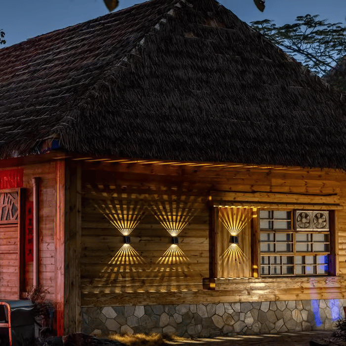 GlowGable™ / Outdoor 4 LED Solar Wall Lights