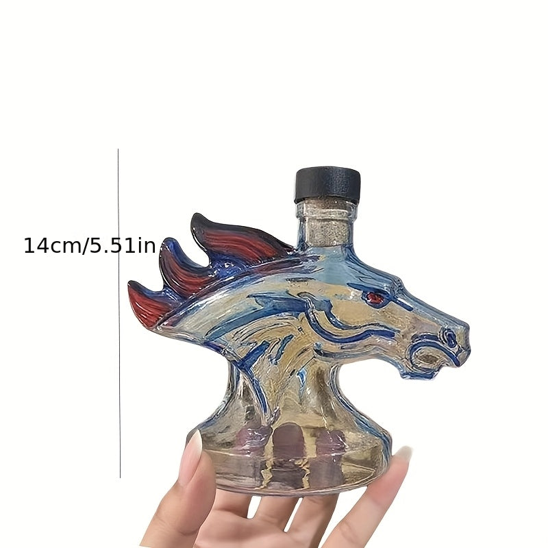 GlamGulp™ / Empty Uniquely-Shaped Horse Whisky Decanter (No Alcohol Included)