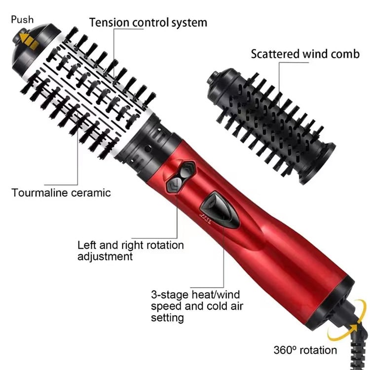 3 - in - 1 Rotating Hot Air - Hair Styler and Dryer | Style with shine, protect your hair - Lovitzo