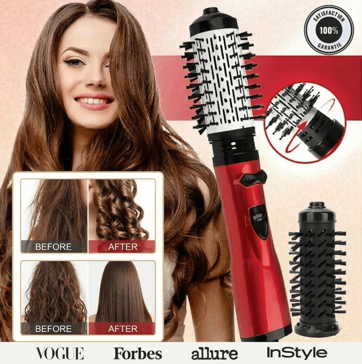 3 - in - 1 Rotating Hot Air - Hair Styler and Dryer | Style with shine, protect your hair - Lovitzo