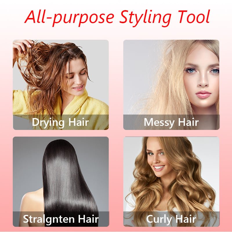 3 - in - 1 Rotating Hot Air - Hair Styler and Dryer | Style with shine, protect your hair - Lovitzo
