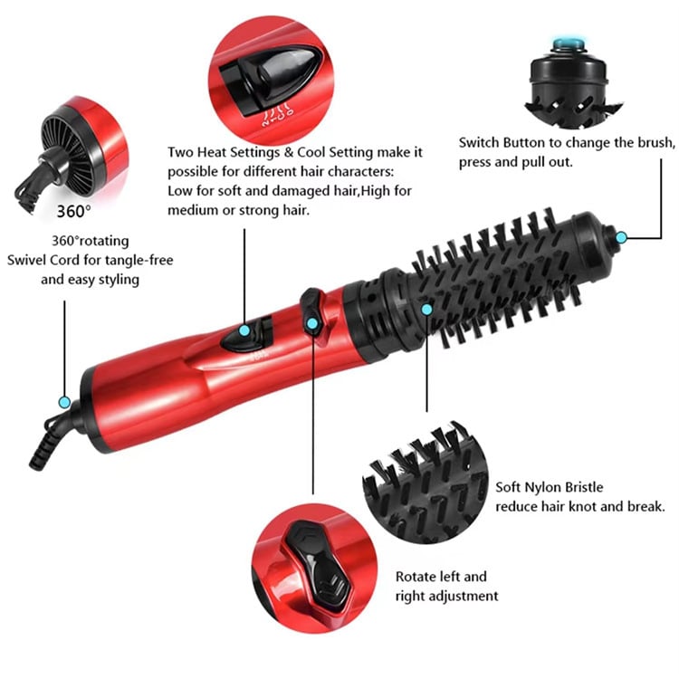 3 - in - 1 Rotating Hot Air - Hair Styler and Dryer | Style with shine, protect your hair - Lovitzo