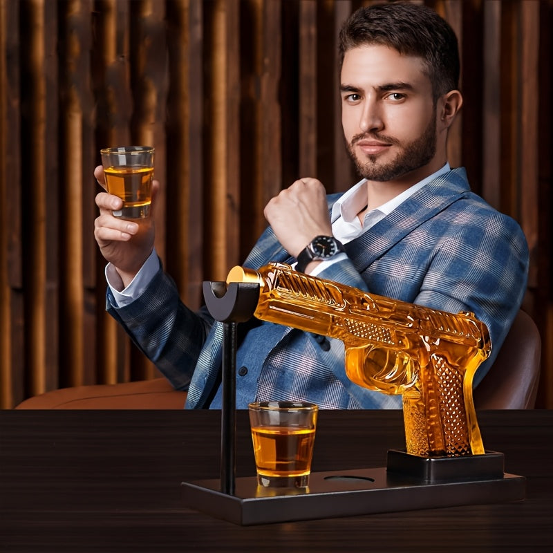 WhiskeyWhisper™ / Unique Luxury 8oz Whiskey Decanter Set (No Alcohol Included)