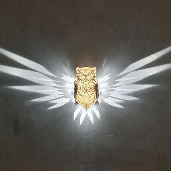 Luce da parete LED 3D animali | Aquila calva & Gufo notturno & Testa di leone