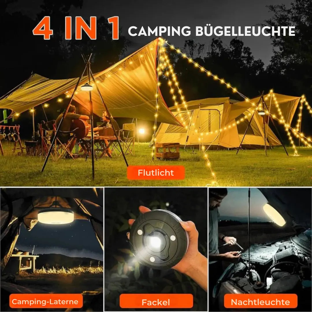 4-in-1 Multi-Function Camping Light – Light, Power & Comfort
