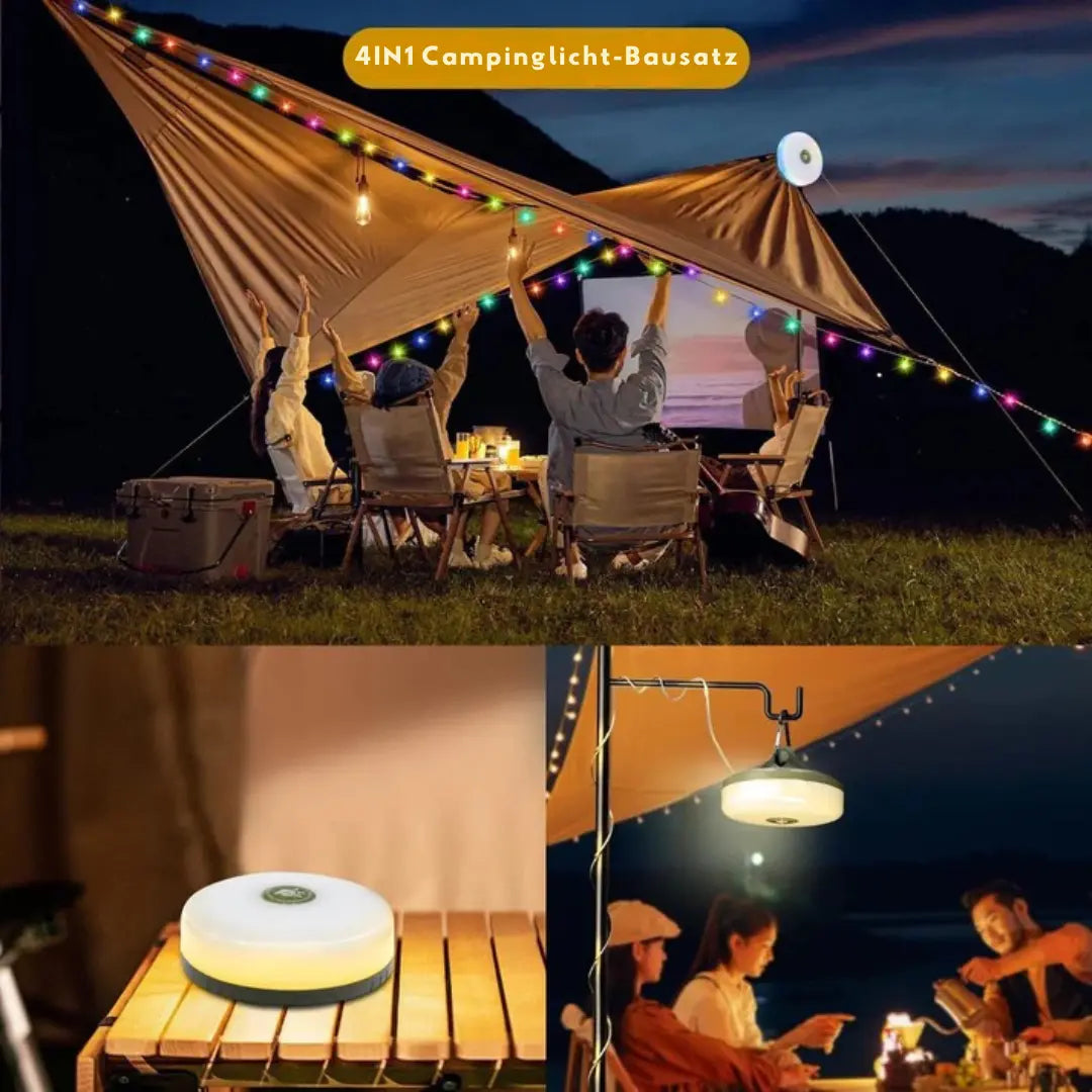 4-in-1 Multi-Function Camping Light – Light, Power & Comfort