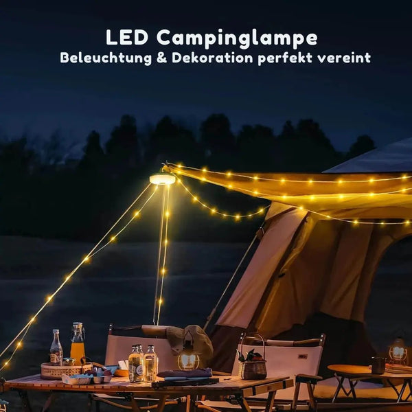 4-in-1 Multifunktions-Campinglampe – Licht, Strom & Komfort
