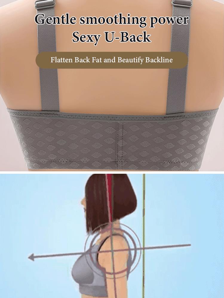 Front Button Anti-Sagging Gathering Bra | Curvelis
