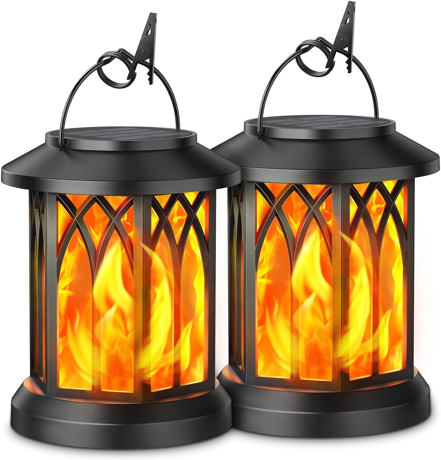 SolarSizzle™ / Flame Lantern for Cozy Outdoor Nights