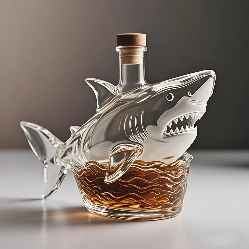 SharkSpark™ / Empty Great White Shark Whiskey Decanter (No Alcohol Included)