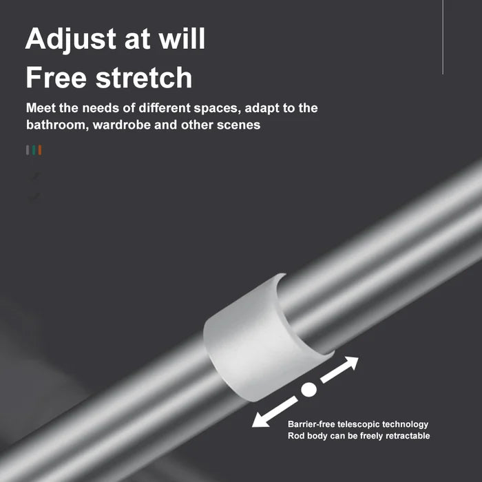 Adjustable Rod Without Drilling | Rustproof & Tool-Free, Stainless Steel