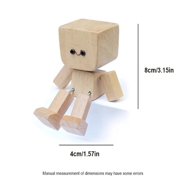 WiggleWood™ / Wooden Swing Figure with 12 Magnetic Emotions