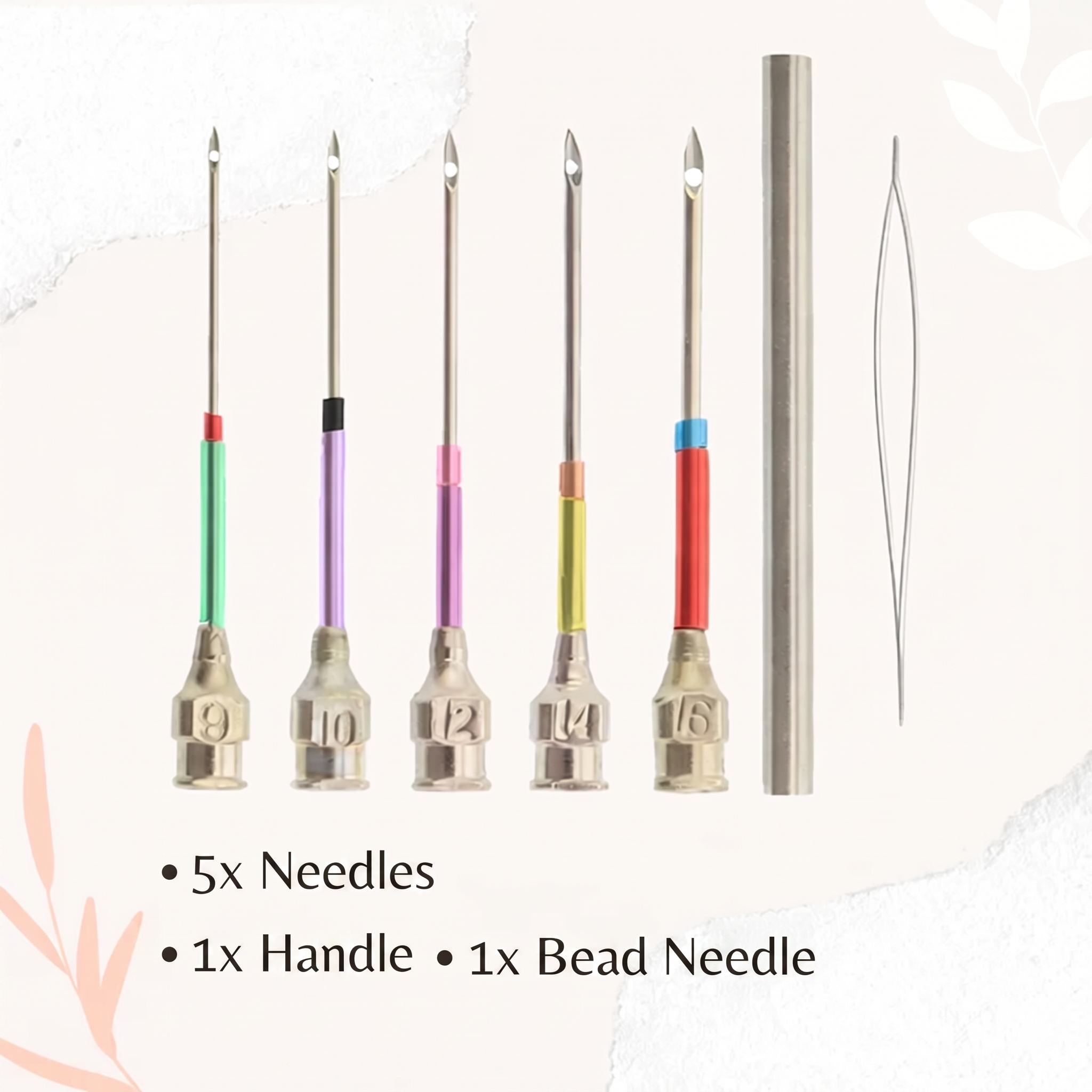 Embroidery Needle Set | Easy Stitching | Color-Coded Needles | Threadix