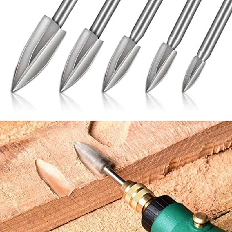CarveCraft™ / 5-Piece Woodcarving Drill Bit Sets
