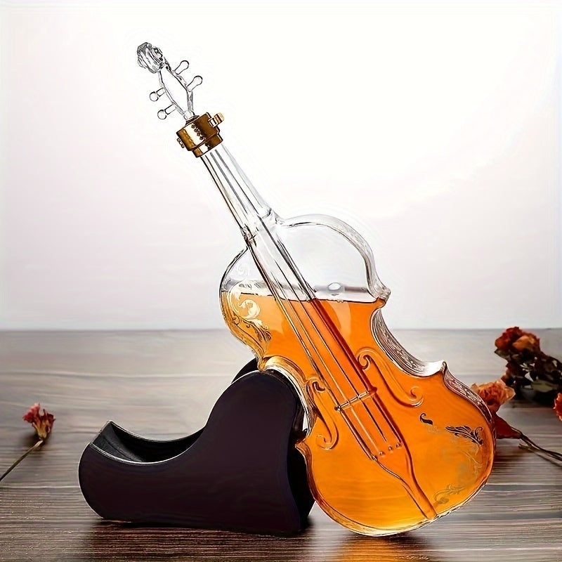 ViolinVessel™ / Creative Glass Whiskey Decanter, 3D Violin Shape Bar Decor Accessory