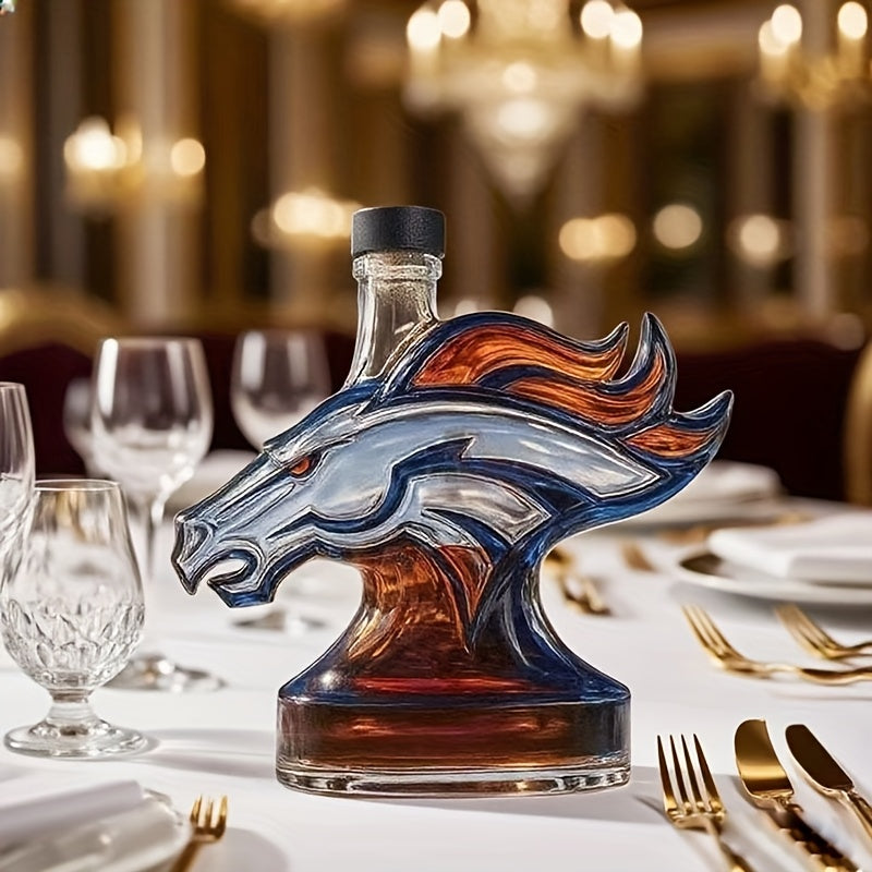 GlamGulp™ / Empty Uniquely-Shaped Horse Whisky Decanter (No Alcohol Included)