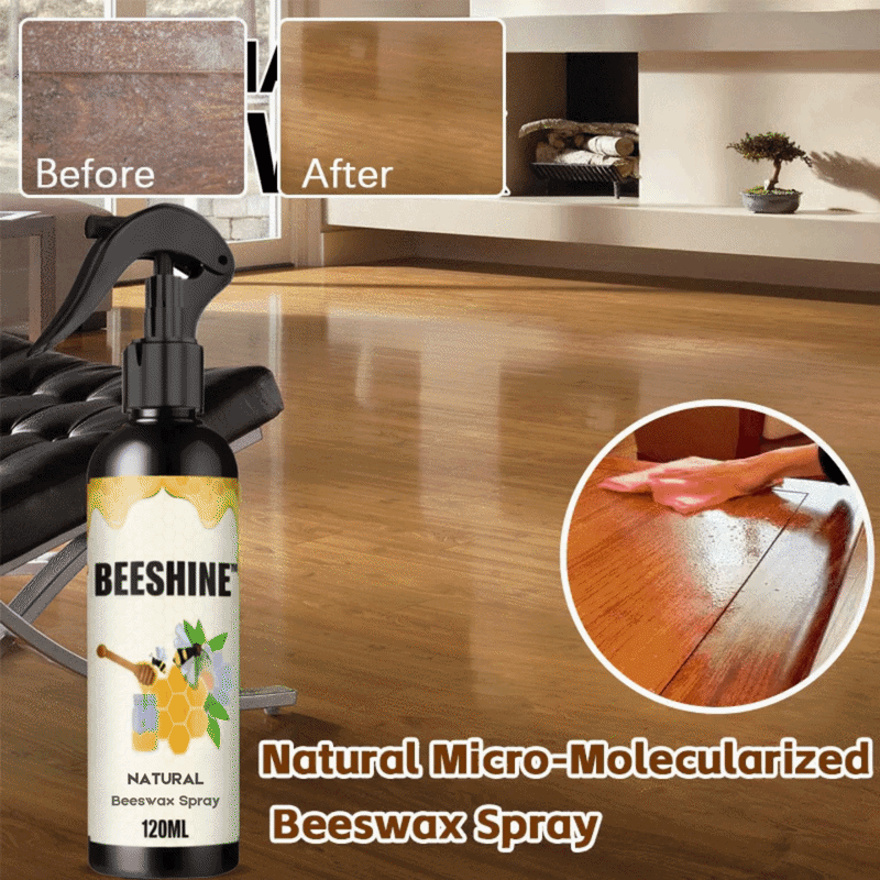 BeeShine - Natürliches mikro-molekularisiertes Bienenwachs-Spray für sofortige Holzauffrischung