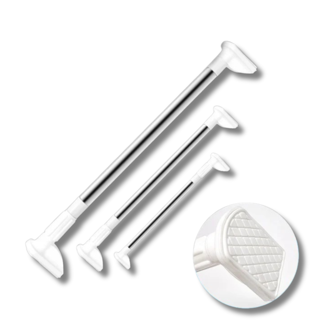 Adjustable Rod Without Drilling | Rustproof & Tool-Free, Stainless Steel