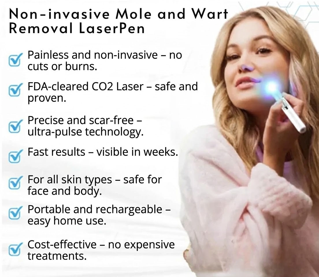 Klara® Pain-Free Laser Pen for Removing Moles and Warts – Promax Edition