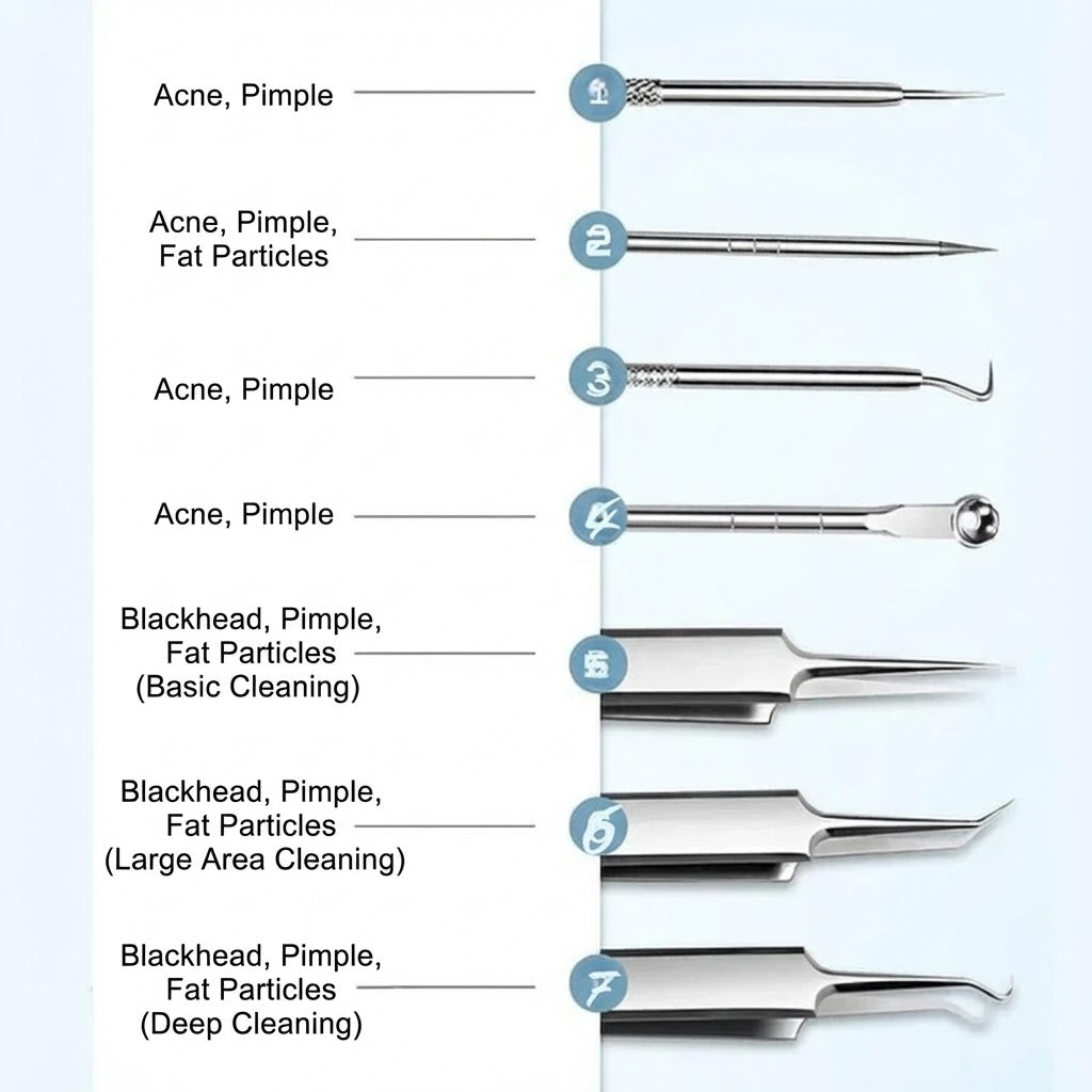 PoreCare Pro™ / Stainless Steel Blackhead Removal Tool Set