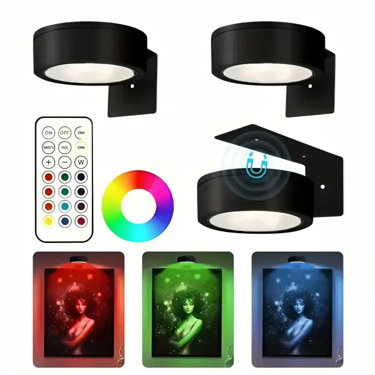 Wireless LED Picture Light – Magnetic, Dimmable & Mounted in Seconds