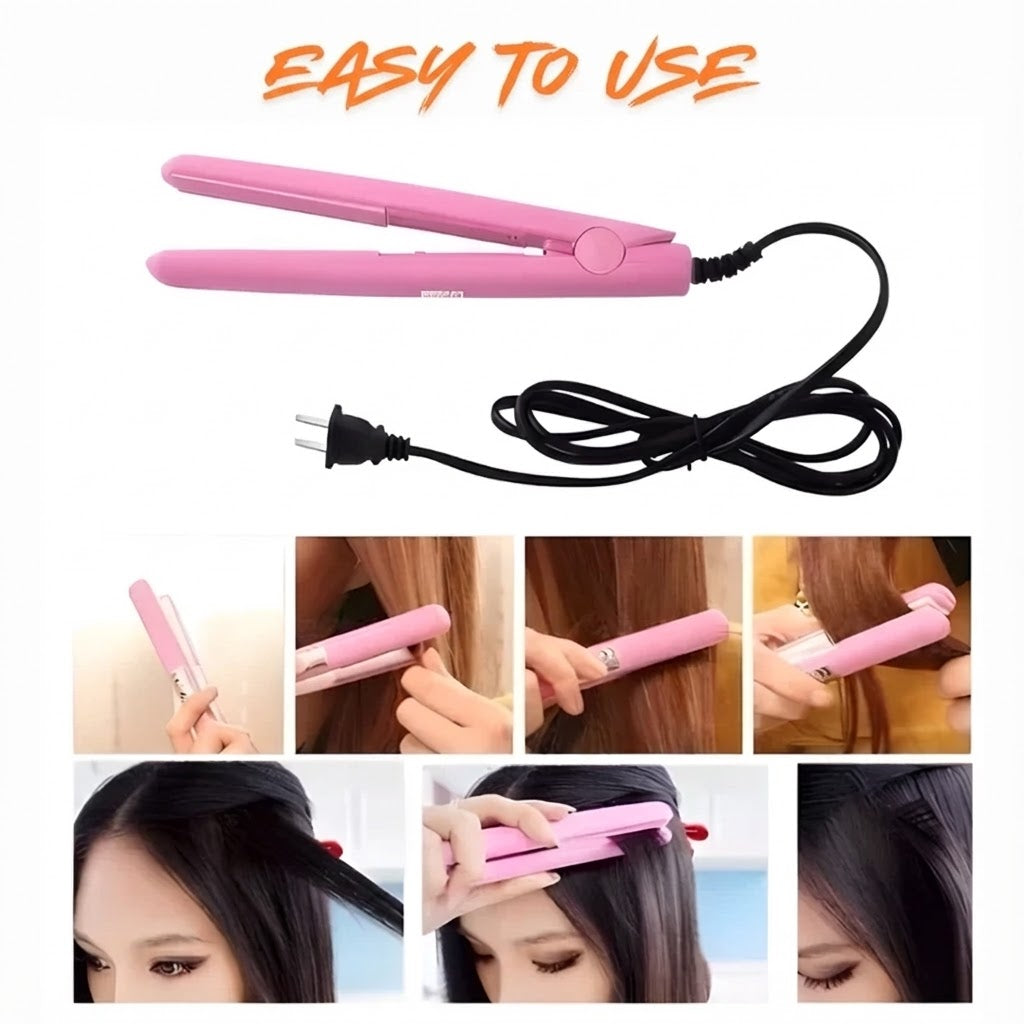 Mini Professional Styler – Portable, Bivolt, Straight & Curl
