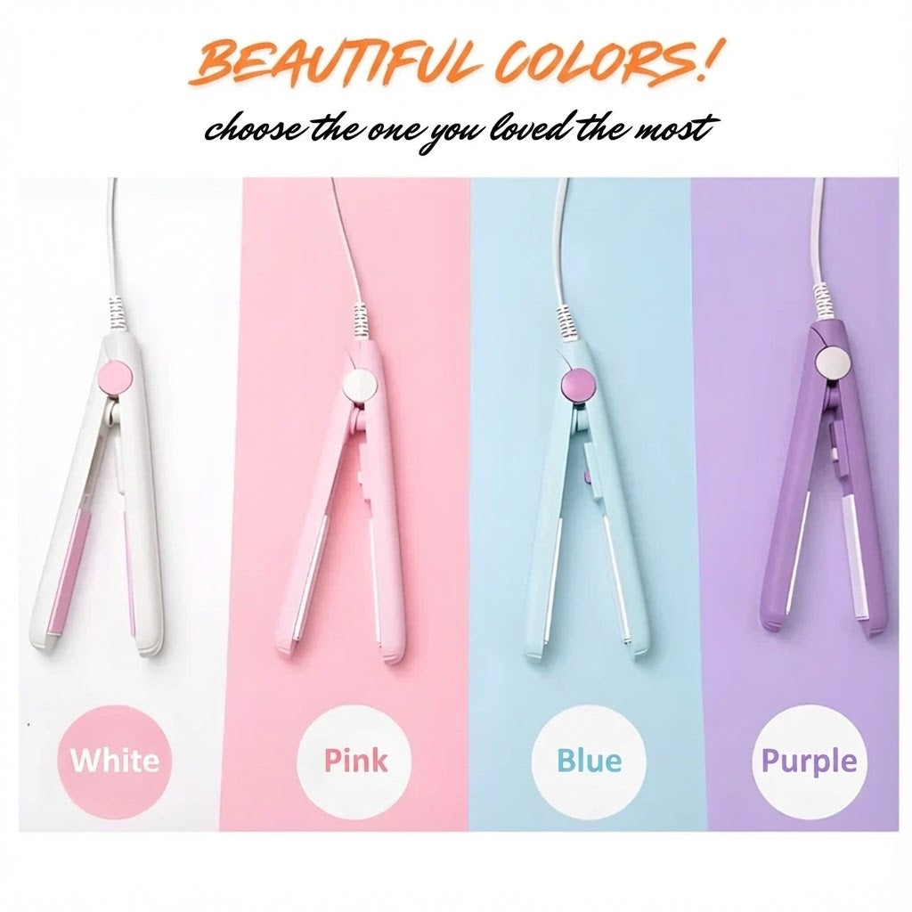 Mini Professional Styler – Portable, Bivolt, Straight & Curl