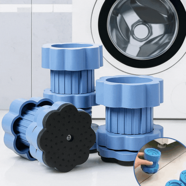 VibeLock / Universal Anti-Vibration Pads – Adjustable Washing Machine Base | Set of 4 Pieces