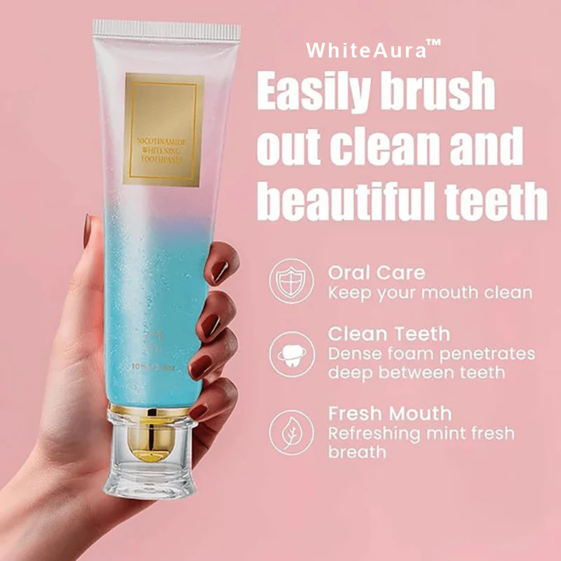 (1+1 FREE) WhiteAura™ Niacinamide Whitening Toothpaste