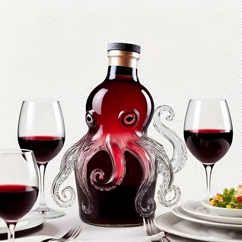 OctoPour™ / 3D Creative Shaped Wine Decanter - Reusable Whiskey and Wine Bottle Pourer