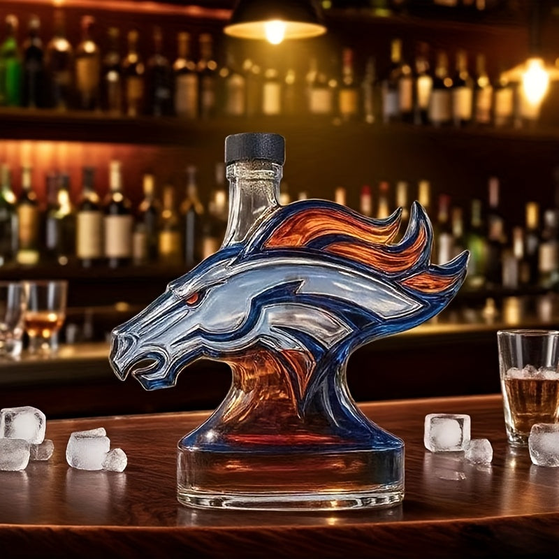 GlamGulp™ / Empty Uniquely-Shaped Horse Whisky Decanter (No Alcohol Included)