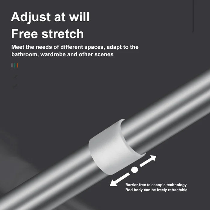 Adjustable Rod Without Drilling | Rustproof & Tool - Free, Stainless Steel - Lovitzo