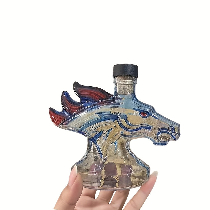 GlamGulp™ / Empty Uniquely-Shaped Horse Whisky Decanter (No Alcohol Included)