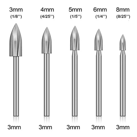 CarveCraft™ / 5-Piece Woodcarving Drill Bit Sets
