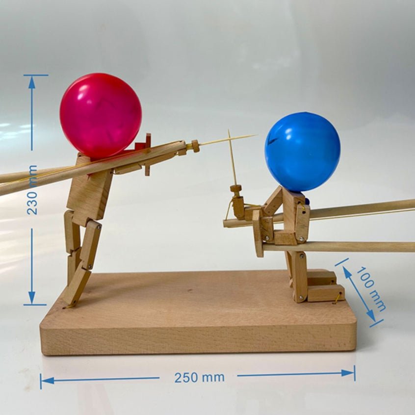 BattlePop - Handmade Balloon Head Wooden Fighter Puppets - Lovitzo