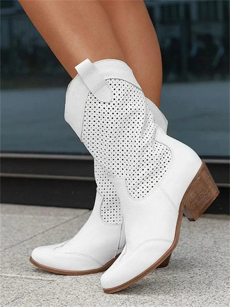 Breathable stylish cowboy boots with zipper - Lovitzo