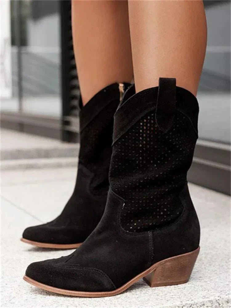 Breathable stylish cowboy boots with zipper - Lovitzo