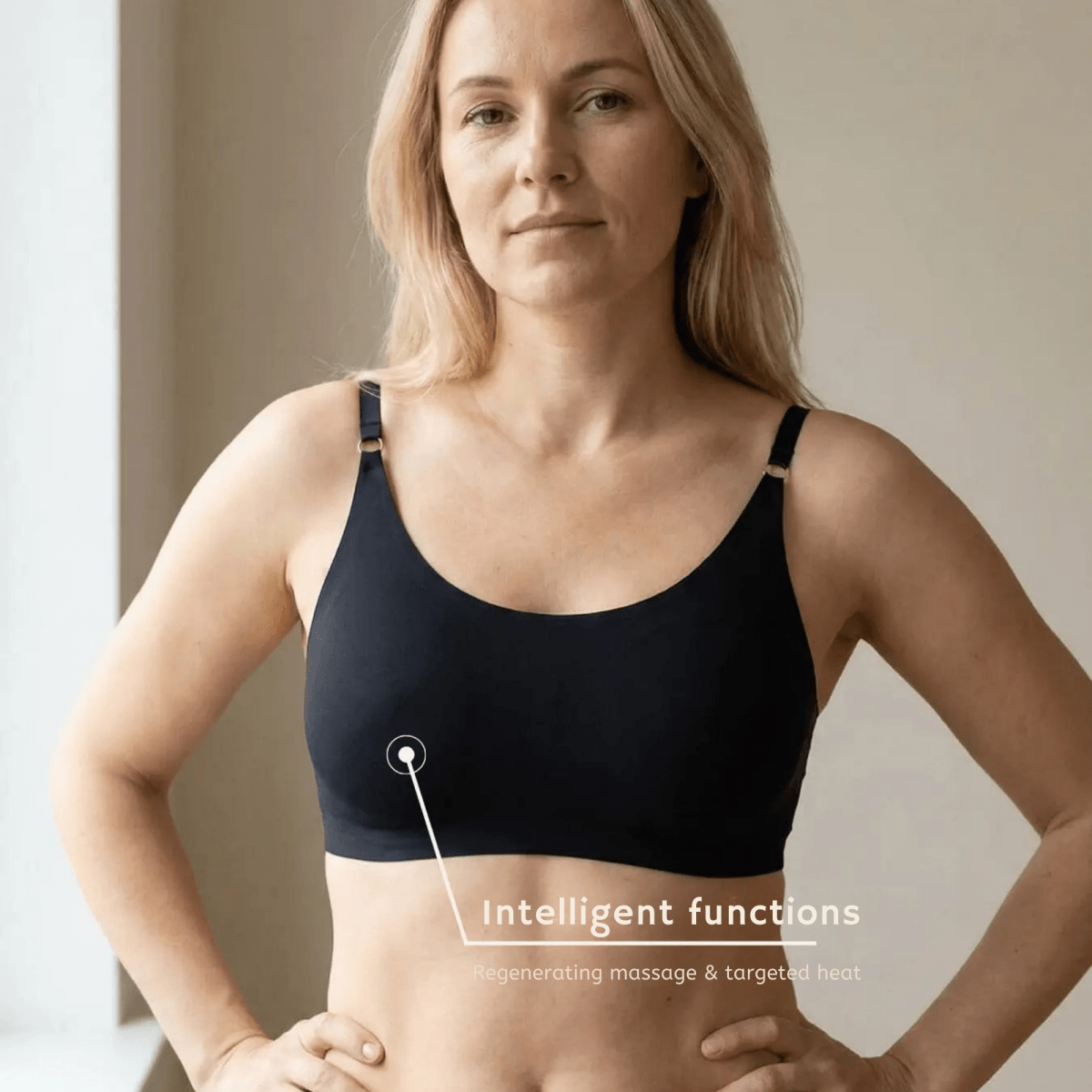 BustBoost™ / Massaging and Shaping Bra - Black - Lovitzo