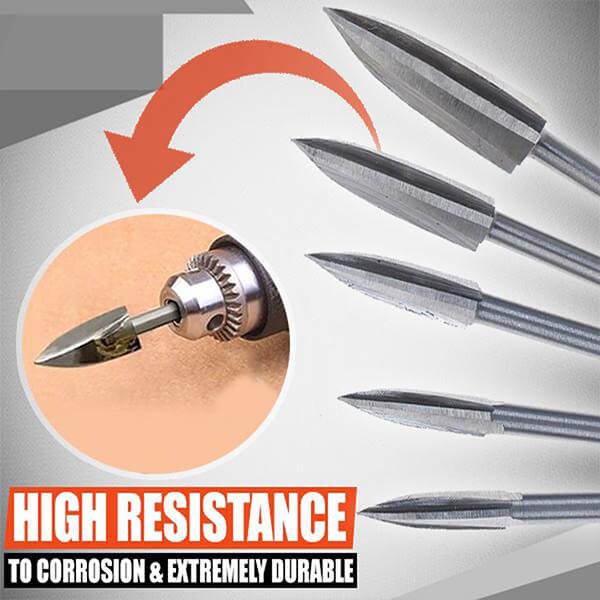 CarveCraft™ / 5 - Piece Woodcarving Drill Bit Sets - Lovitzo